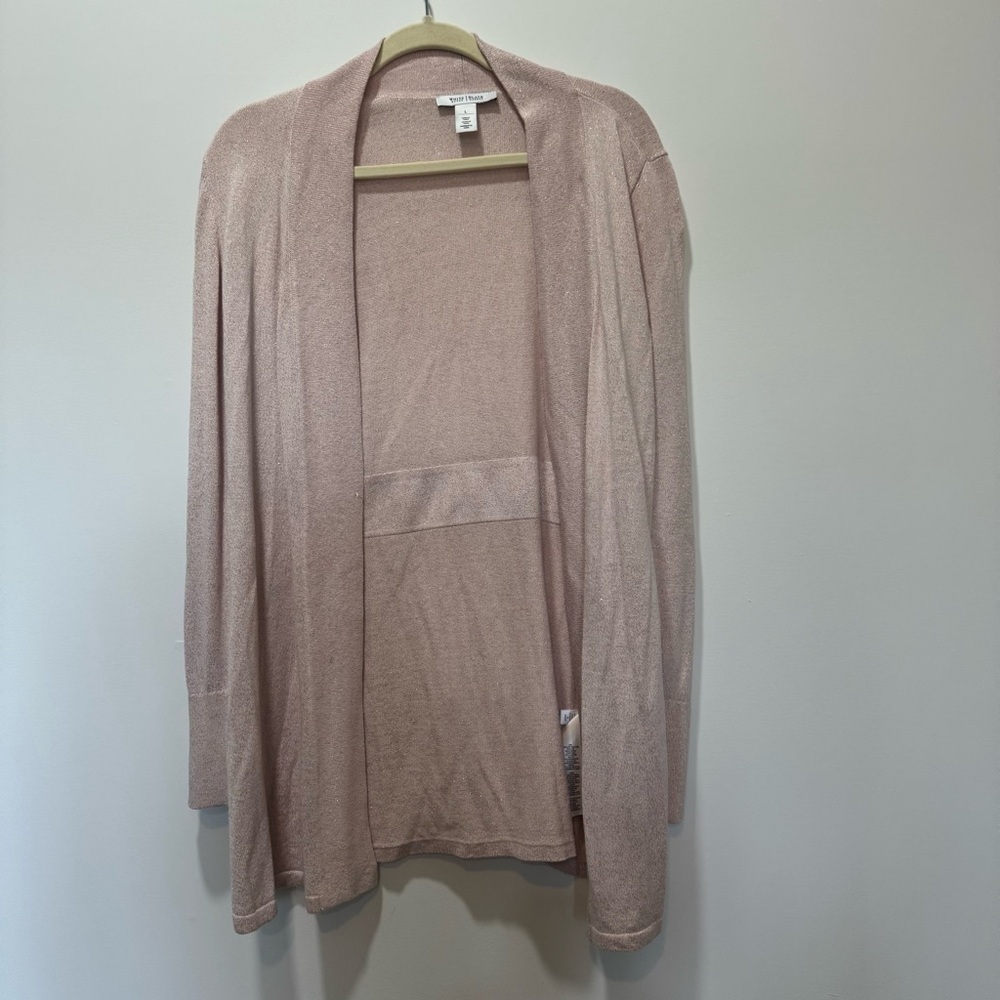 White House Black Market Dusty Pink Open-Front Cardigan | Good Used Condition